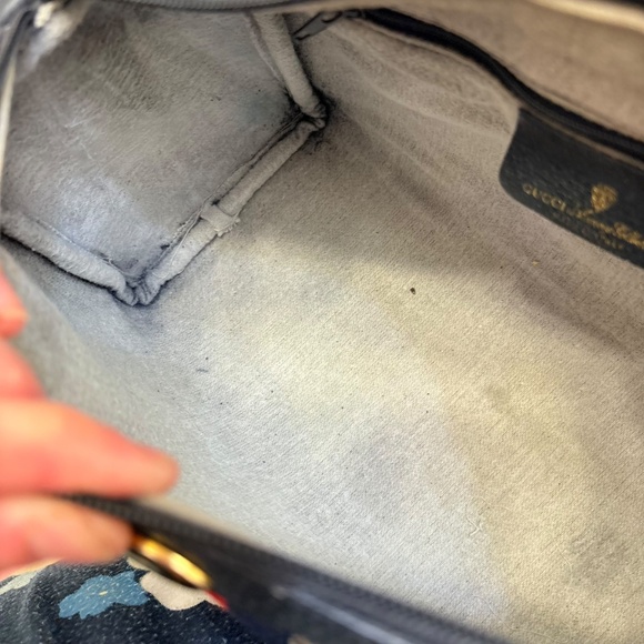 Gucci vintage blue canvas and leather Boston bag BEAUTIFUL - Picture 11 of 16